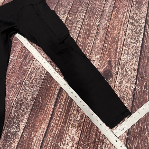 Athleta Women Black Leggings Activewear Pants‎ Yoga Zip Pocket Size SMALL 28X26 - Picture 10 of 13